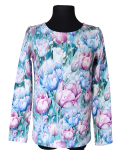 Koszulka z długim rękawem longsleeve pastelowe tulipany