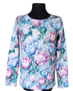 Koszulka z długim rękawem longsleeve pastelowe tulipany
