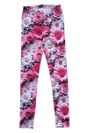 Legginsy dziewczęce różowe kwiatki